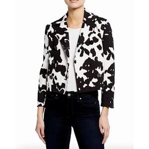 DVF Diane‎ Von Furstenberg Macie Cropped Pony Print in Blazer Jacket Size large
